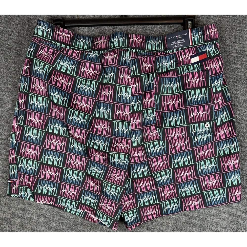 Tommy Hilfiger Men's Short Maillot Swim Trunks Miami Vice Tropical Colorful 2XL - Picture 2 of 13